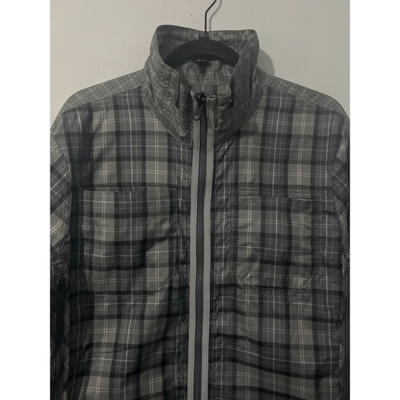Lululemon Jacket Men’s Gray Large Plaid Shirt Reversible Reflective Windbreaker - Picture 12 of 16